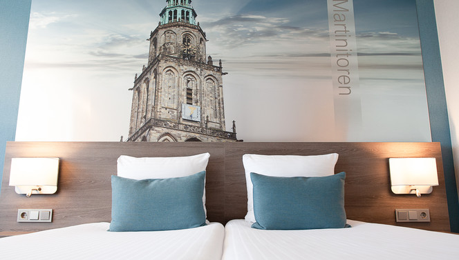 Bett Comfortzimmer Hotel Groningen-Hoogkerk