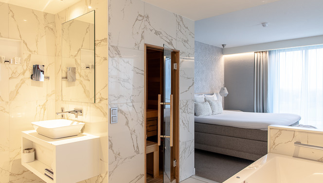 Badezimmer Wellness Suite White Hotel Groningen-Hoogkerk